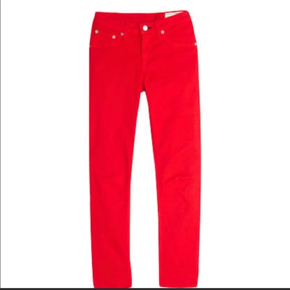 Rag & Bone Red Capri Jeans - Picture 3 of 4
